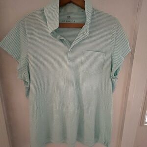 Renwick striped polo shirt size Large. Pima cotton. Preowned excellent condition